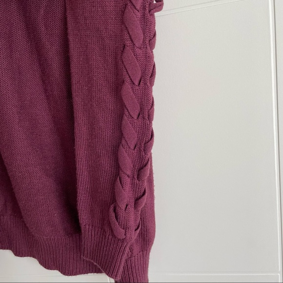 3/$25 Garage Burgundy Cardigan - Picture 2 of 4